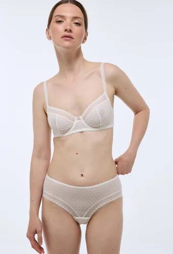 Soutien-gorge corbeille balconnet ADELE en tulle flocké - MONOPRIX - Modalova