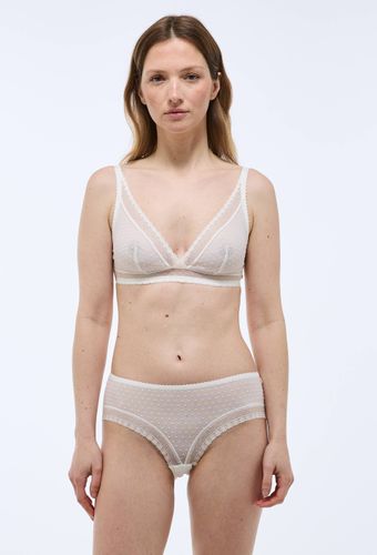 Soutien-gorge triangle foulard ADELE en tulle flocké - MONOPRIX - Modalova