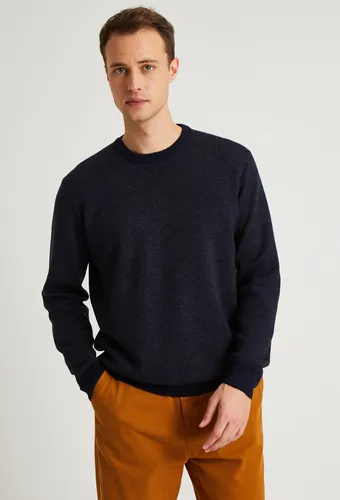 Pull col rond point fantaisie, en laine, Oeko-tex - MONOPRIX HOMME - Modalova