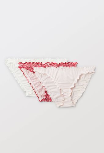 Lot de 3 culottes froufrou JULIE en coton BIO GOTS - MONOPRIX - Modalova