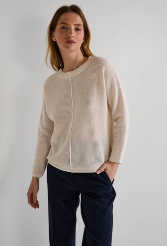 Pull à maille ajourée en coton - MONOPRIX - Modalova