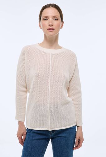 Pull à maille ajourée en coton - MONOPRIX - Modalova