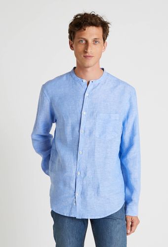 Chemise manches longues col mao en lin - MONOPRIX PREMIUM - Modalova