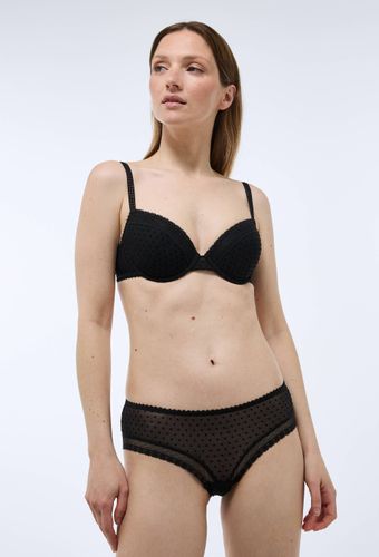 Soutien-gorge corbeille paddé ADELE en tulle floqué - MONOPRIX - Modalova