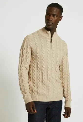 Pull col camionneur torsadé en mélange laine cachemire, Oeko-tex - MONOPRIX HOMME - Modalova