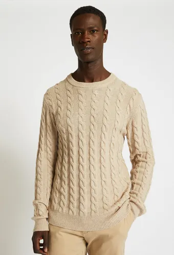 Pull col rond torsadé en mélange laine cachemire, Oeko-tex - MONOPRIX HOMME - Modalova