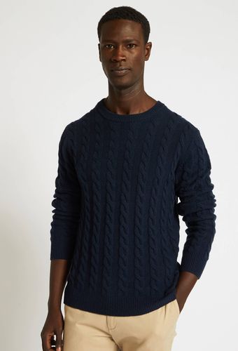 Pull col rond torsadé en mélange laine cachemire, Oeko-tex - MONOPRIX HOMME - Modalova