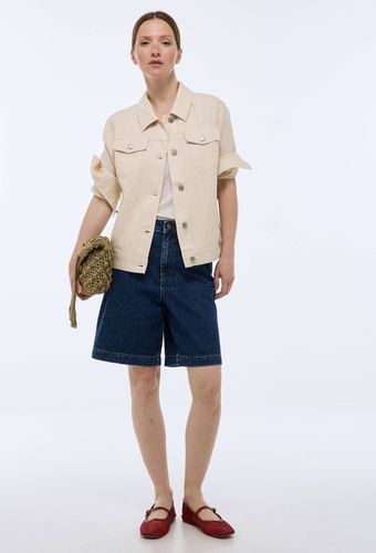 Veste courte en lin - MONOPRIX PREMIUM - Modalova