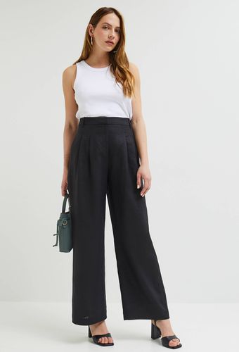 Pantalon taille haute large en lin - MONOPRIX PREMIUM - Modalova