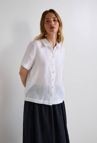 Chemise manches courtes unie en lin - MONOPRIX PREMIUM - Modalova