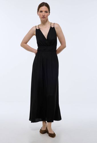 Robe midi satinée élastiquée taille - MONOPRIX - Modalova