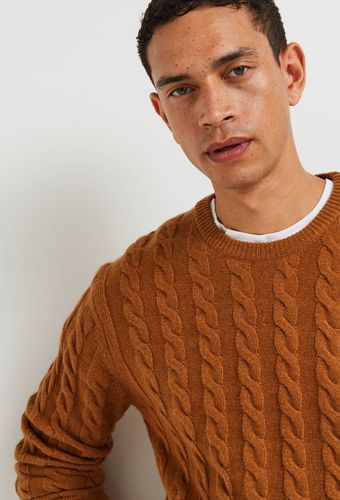 Pull col rond torsadé en mélange laine cachemire, Oeko-tex - MONOPRIX HOMME - Modalova