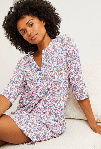 Chemise de nuit manches longues en coton, Bio - MONOPRIX LINGERIE - Modalova