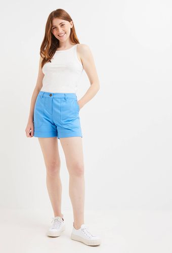 Short uni en coton, certifié Oeko-Tex - MONOPRIX FEMME - Modalova