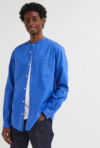 Chemise manches longues col mao en coton dobby - MONOPRIX HOMME - Modalova