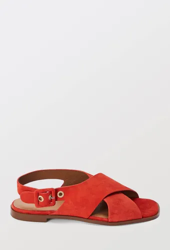 Sandales croisées en cuir - MONOPRIX PREMIUM - Modalova