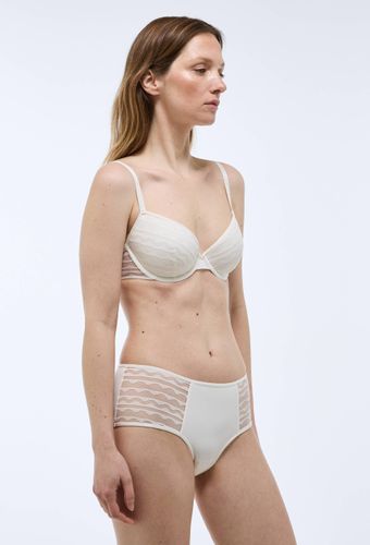 Culotte taille haute FATOU en microfibre et dentelle - MONOPRIX FEMME - Modalova