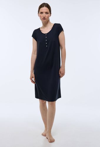 Chemise de nuit manches courtes fluide unie - MONOPRIX - Modalova