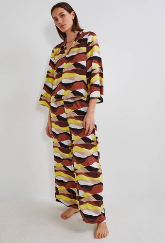 Pyjama col V et pantalon large, certifié EcoVero - MONOPRIX LINGERIE - Modalova