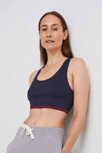 Brassière de côtelée avec détail lurex - SPORT - Modalova