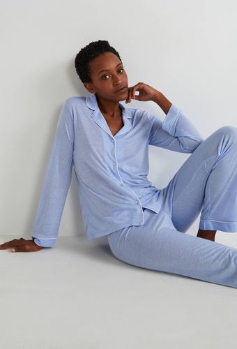 Pyjama à fines rayures, certifié EcoVero et OEKO-TEX - MONOPRIX LINGERIE - Modalova