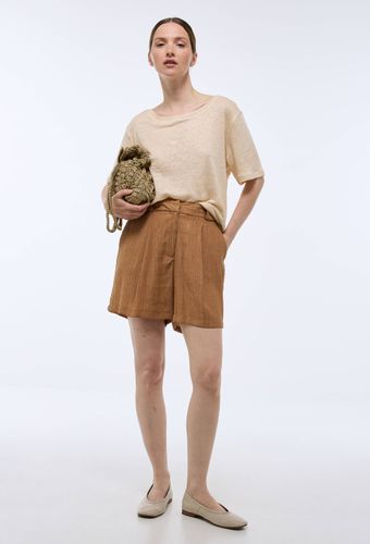 T-shirt manches courtes uni en lin - MONOPRIX PREMIUM - Modalova