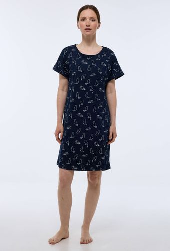 Chemise de nuit manches courtes imprimée en coton BIO GOTS - MONOPRIX - Modalova