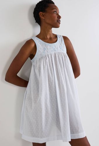 Chemise de nuit avec broderies en plumetis de coton BIO - MONOPRIX LINGERIE - Modalova