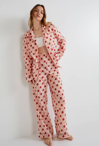 Pyjama manches longues imprimé en coton BIO - MONOPRIX - Modalova