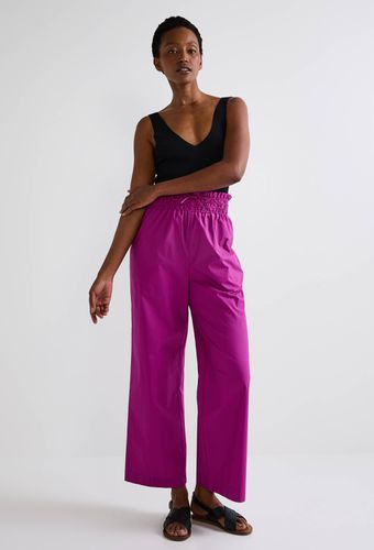 Pantalon taille élastiquée en coton BIO - MONOPRIX FEMME - Modalova