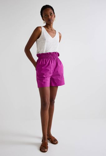 Short uni élastiqué en coton BIO - MONOPRIX FEMME - Modalova