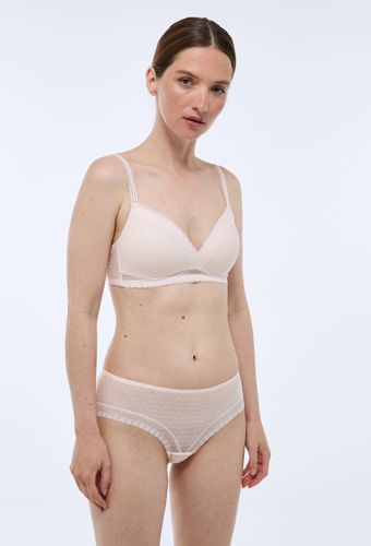 Soutien-gorge triangle paddé ADELE en tulle flocké - MONOPRIX - Modalova