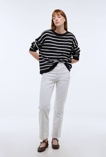 Pull marinière manches coude en coton BIO GOTS - MONOPRIX - Modalova