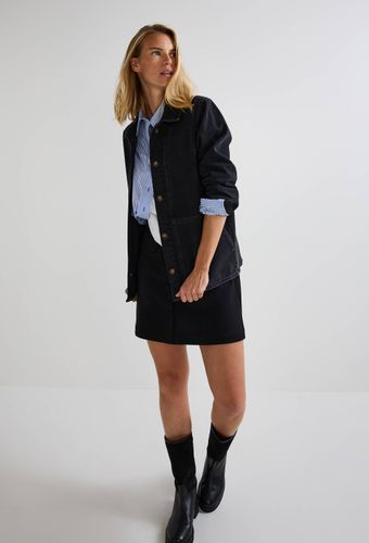 Veste courte boutonnée en denim - MONOPRIX - Modalova