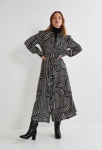 Robe midi ceinturée imprimée - MONOPRIX - Modalova