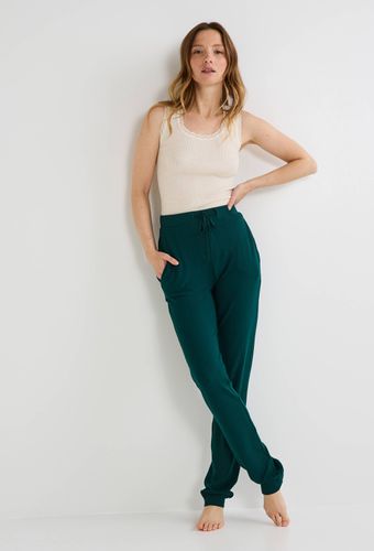 Pantalon droit uni tout doux - MONOPRIX - Modalova