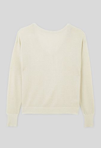 Pull col rond devant et col V dos réversible, contenant des fils métallisés - MONOPRIX - Modalova