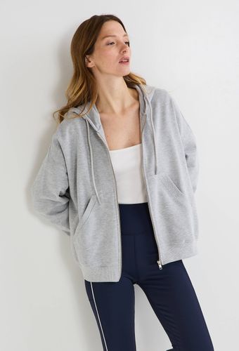 Sweat zippé à capuche en molleton de coton BIO - SPORT - Modalova