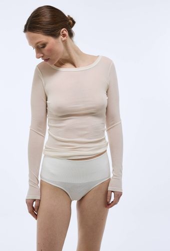 T-shirt manches longues en soie - MONOPRIX PREMIUM - Modalova
