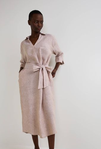 Robe longue unie en lin - MONOPRIX - Modalova