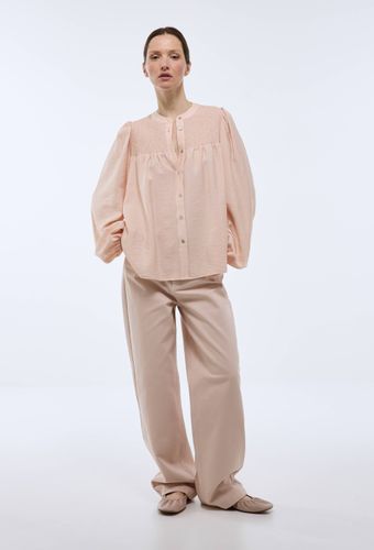 Blouse manches longues unie smockée - MONOPRIX - Modalova
