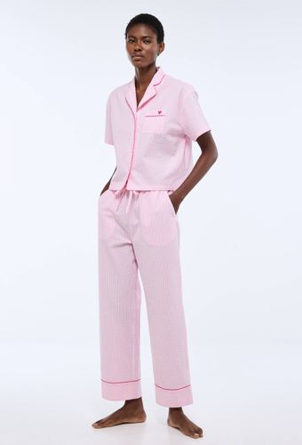 Pyjama manches courtes rayé en coton BIO - MONOPRIX - Modalova