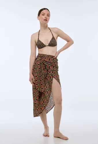 Paréo imprimé à nouer en voile de coton BIO GOTS - CAROLINE DE BENOIST X MONOPRIX - MONOPRIX CREATEURS - Modalova