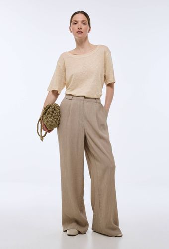 Pantalon large ceinturé taille haute - MONOPRIX - Modalova