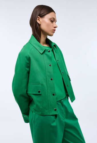 Veste courte unie en lin et coton - MONOPRIX - Modalova
