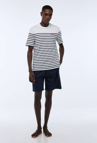 Pyjama T-shirt manches courtes rayé et Short en jersey de coton BIO GOTS - MONOPRIX - Modalova