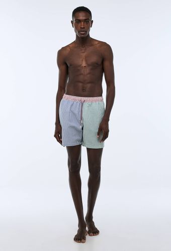 Short de bain seersucker rayé multicolore - MONOPRIX - Modalova