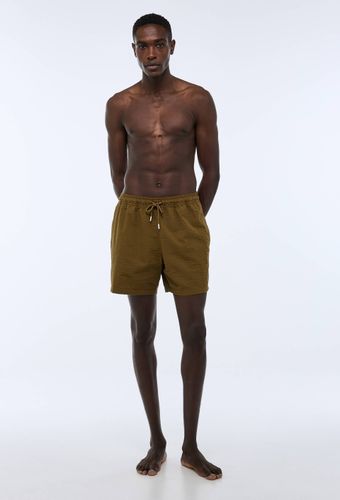 Short de bain seersucker uni - MONOPRIX - Modalova
