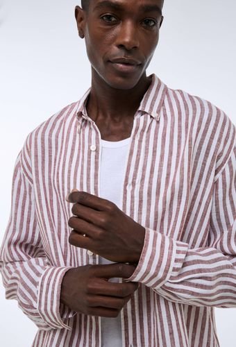 Chemise rayée en lin - MONOPRIX PREMIUM - Modalova
