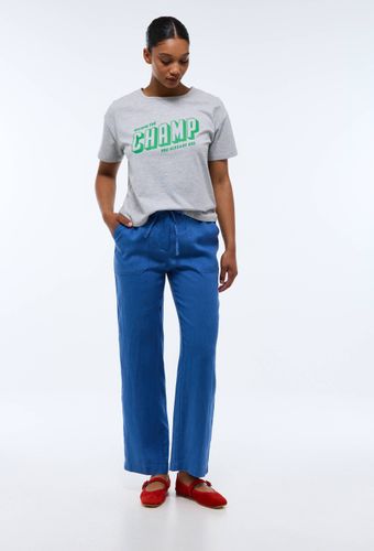 Pantalon taille semi-élastiquée uni en lin - MONOPRIX PREMIUM - Modalova